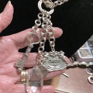 Chico's Silver Charm Pendant Necklace